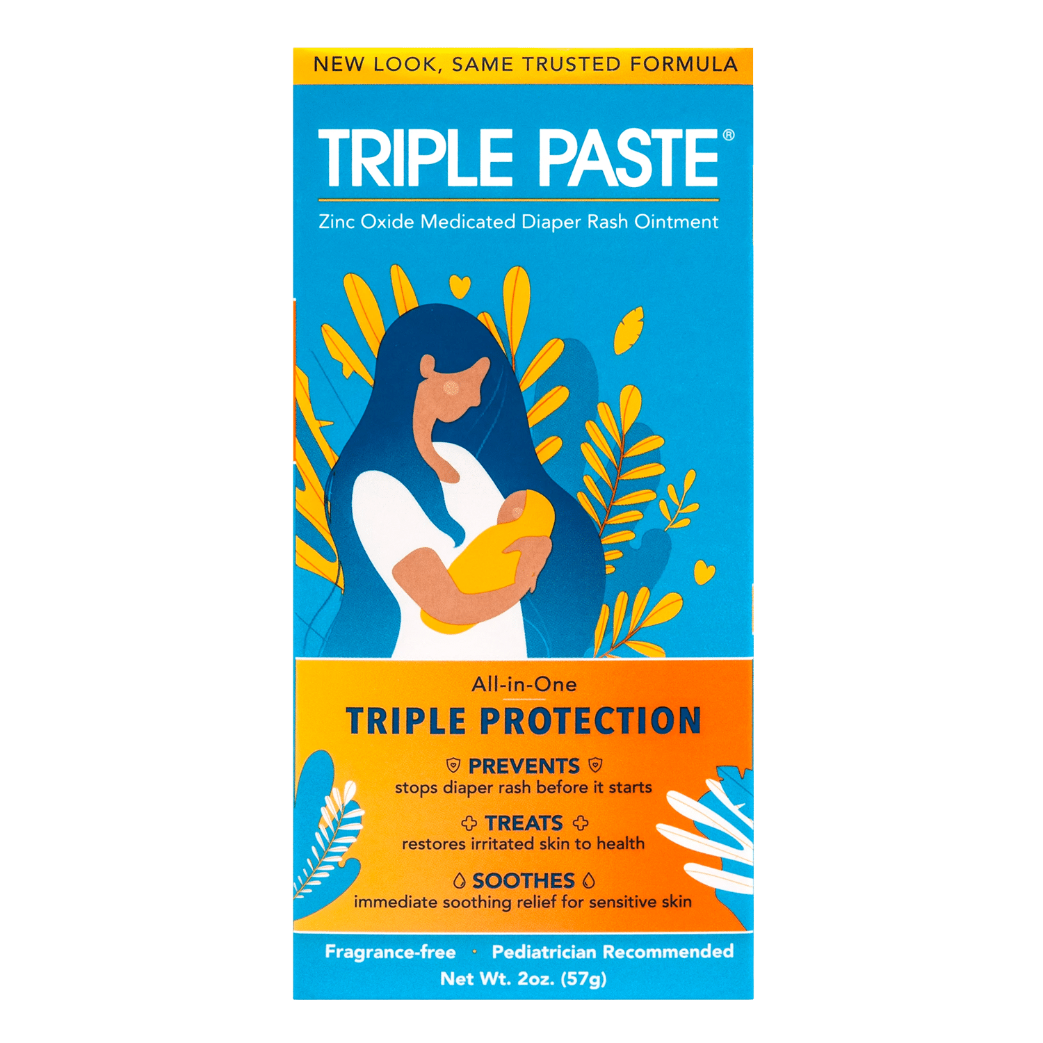 Triple Paste Medicated Ointment for Diaper Rash, 2 oz Tube